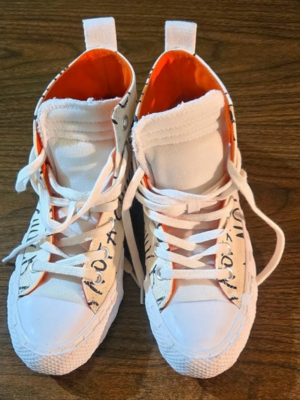 Converse UNT1TL3D High Not A Chuck Sneakers White & Orange US 5.5